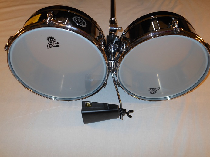 LP Latin Percussion Timbales LPA256 - 13" E 14" In Acciaio Nichelato, Con Campanaccio E Aste - Foto 4